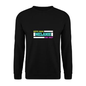 Gift for Melanie - Unisex Sweatshirt - black - Front - Alina (178cm) & Michal (187cm)