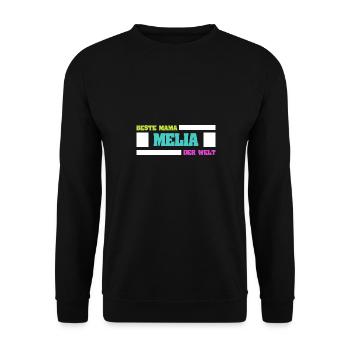 Mutter Melia - Unisex Pullover - Schwarz - Vorne - Alina (178cm) & Michal (187cm)