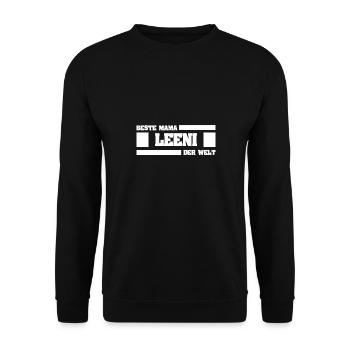 Cadeau pour Leeni - Sweat-shirt Unisexe - noir - Devant - Alina (178cm) & Michal (187cm)