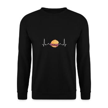Leberkas Herzschlag Liebe Leberkäse - Sweat-shirt Unisexe - noir - Devant - Alina (178cm) & Michal (187cm)