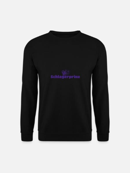 Schlagerprinz Schlagerparty Schlagermusik Geschenk - Unisex Pullover - Schwarz