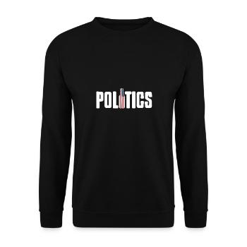 POLITICS Awesome Patriotic Beer Lover Designs - Unisex Pullover - Schwarz - Vorne - Alina (178cm) & Michal (187cm)