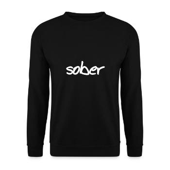 SOBER Retro Awesome Sobriety T-Shirt - Sweat-shirt Unisexe - noir - Devant - Alina (178cm) & Michal (187cm)