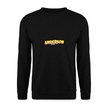 Anderson Nom personnalisé Style bande dessinée Pop Art, - Sweat-shirt Unisexe - noir - Devant - Alina (178cm) & Michal (187cm)
