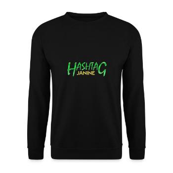Geschenk für Janine - Unisex Pullover - Schwarz - Vorne - Alina (178cm) & Michal (187cm)