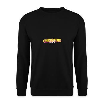 Christine Custom Name Comic Book Style Pop Art, - Unisex Sweatshirt - black - Front - Alina (178cm) & Michal (187cm)