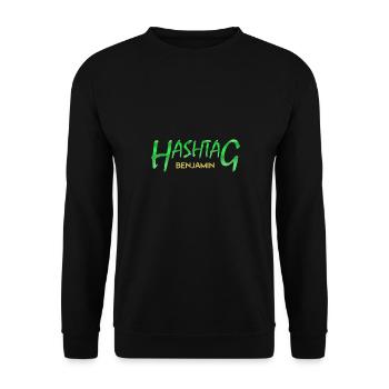 Geschenk für Benjamin - Unisex Pullover - Schwarz - Vorne - Alina (178cm) & Michal (187cm)