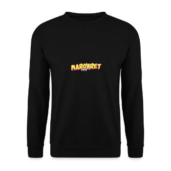 Margaret Nom personnalisé Style bande dessinée Pop Art, - Sweat-shirt Unisexe - noir - Devant - Alina (178cm) & Michal (187cm)