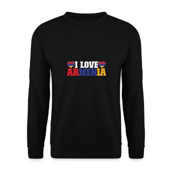 Armenian flag Armenia - Unisex Sweatshirt - black - Front - Alina (178cm) & Michal (187cm)