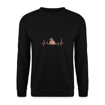 Walross - Unisex Pullover - Schwarz - Vorne - Alina (178cm) & Michal (187cm)