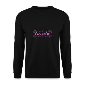 Name: Ansgar - Unisex Sweatshirt - black - Front - Alina (178cm) & Michal (187cm)