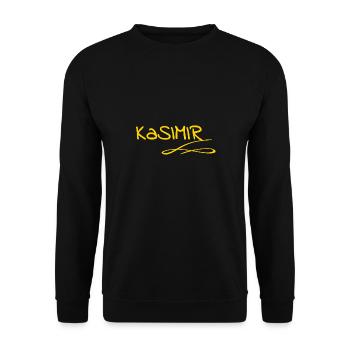 Kasimir als Vorname - Unisex Pullover - Schwarz - Vorne - Alina (178cm) & Michal (187cm)