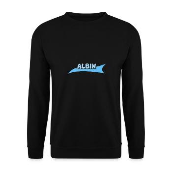 Vorname Albin - Unisex Pullover - Schwarz - Vorne - Alina (178cm) & Michal (187cm)