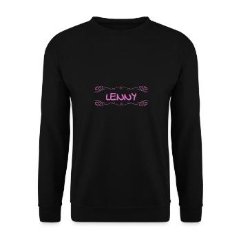 Name Lenny - Unisex Pullover - Schwarz - Vorne - Alina (178cm) & Michal (187cm)