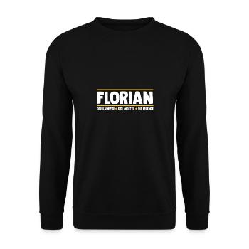Florian - Unisex Sweatshirt - black - Front - Alina (178cm) & Michal (187cm)