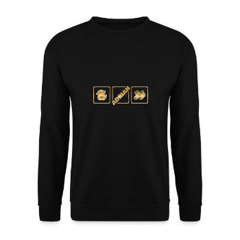 Birth Adrian - Unisex Sweatshirt - black - Front - Alina (178cm) & Michal (187cm)