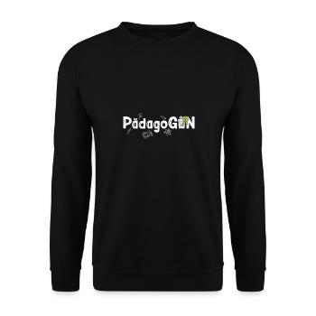 PädagoGIN - Geschenk für Gin Liebhaberin Damen Gin - Unisex Pullover - Schwarz - Vorne - Alina (178cm) & Michal (187cm)