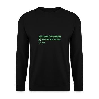 Spruch für Juliane Vorname Sprüche - Unisex Pullover - Schwarz - Vorne - Alina (178cm) & Michal (187cm)