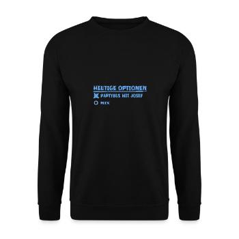 Vater Josef - Unisex Pullover - Schwarz - Vorne - Alina (178cm) & Michal (187cm)