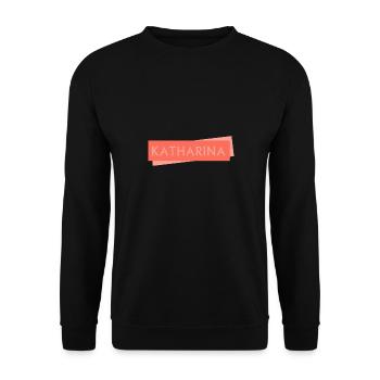 First name Katharina - Unisex Sweatshirt - black - Front - Alina (178cm) & Michal (187cm)