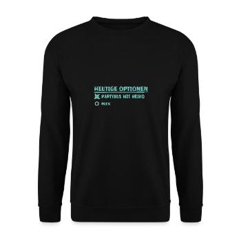 Geschenk für heiko - Unisex Pullover - Schwarz - Vorne - Alina (178cm) & Michal (187cm)