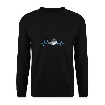 Pêche au saumon Pêcheur de saumon - Sweat-shirt Unisexe - noir - Devant - Alina (178cm) & Michal (187cm)