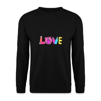 Kosmetikerin - Unisex Pullover - Schwarz - Vorne - Alina (178cm) & Michal (187cm)
