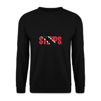 Trinidad und Tobago Flagge - Unisex Pullover - Schwarz - Vorne - Alina (178cm) & Michal (187cm)