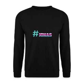 Hashtag Jonas - Sweat-shirt Unisexe - noir - Devant - Alina (178cm) & Michal (187cm)