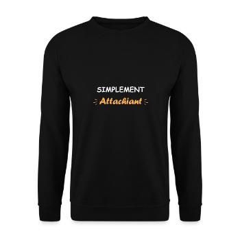 Attachiant - Sweat-shirt Unisexe - noir - Devant - Alina (178cm) & Michal (187cm)