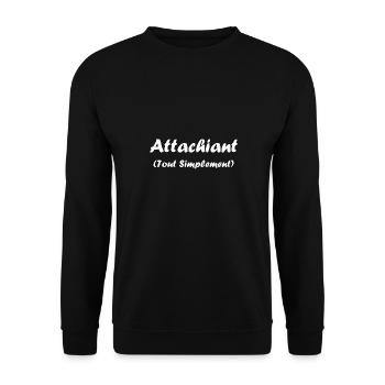 Attachiant - Sweat-shirt Unisexe - noir - Devant - Alina (178cm) & Michal (187cm)