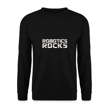 Build Robot Droid Builder Funny Cool Robotics Rock - Unisex Sweatshirt - black - Front - Alina (178cm) & Michal (187cm)