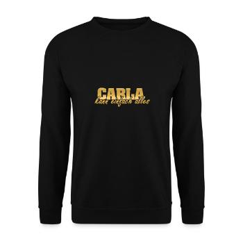 Gift for Carla - Unisex Sweatshirt - black - Front - Alina (178cm) & Michal (187cm)