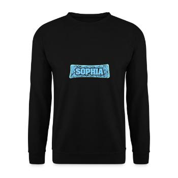 Name Sophia - Unisex Sweatshirt - black - Front - Alina (178cm) & Michal (187cm)