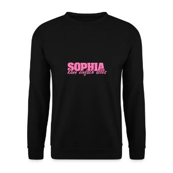 Gift for Sophia - Unisex Sweatshirt - black - Front - Alina (178cm) & Michal (187cm)