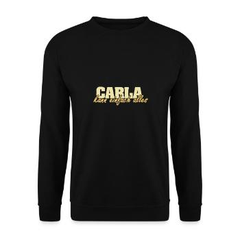 Mrs. Carla - Unisex Sweatshirt - black - Front - Alina (178cm) & Michal (187cm)