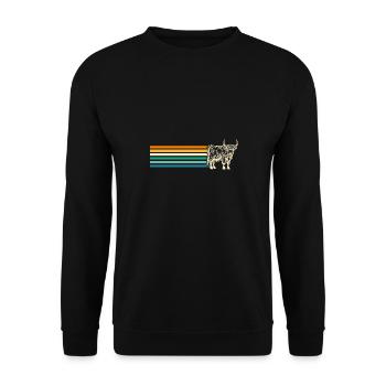 Bovins vaches Bovins Highland - Sweat-shirt Unisexe - noir - Devant - Alina (178cm) & Michal (187cm)
