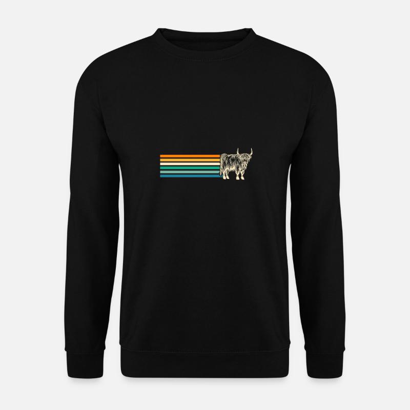 Cow Cattle Highland Cattle - Unisex Sweatshirt - black