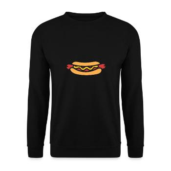 Hot dog - Unisex Sweatshirt - black - Front - Alina (178cm) & Michal (187cm)