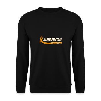 Sensibilisation au cancer du sang de leucémie survivante - Sweat-shirt Unisexe - noir - Devant - Alina (178cm) & Michal (187cm)