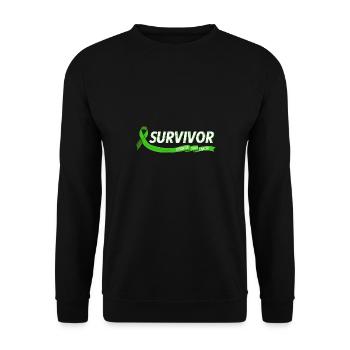 Überlebender stärker erbungsdünner Non-Hodgkin-Lymphom-Krebs - Unisex Pullover - Schwarz - Vorne - Alina (178cm) & Michal (187cm)
