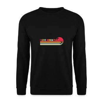 Kitesurfer liebe montage kitesurfing outfit - Unisex Pullover - Schwarz - Vorne - Alina (178cm) & Michal (187cm)