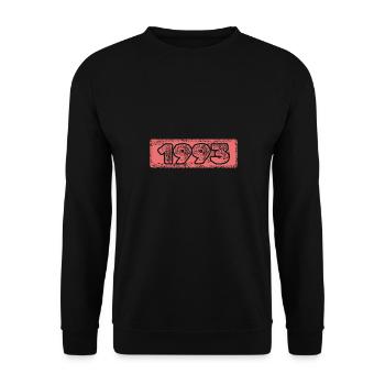 1993 - Unisex Pullover - Schwarz - Vorne - Alina (178cm) & Michal (187cm)