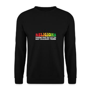 Drôle de science athée - La religion et ses - Sweat-shirt Unisexe - noir - Devant - Alina (178cm) & Michal (187cm)