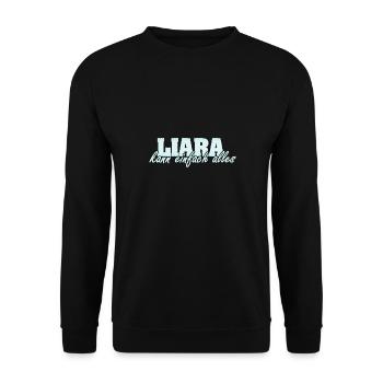 Frau Liara - Unisex Pullover - Schwarz - Vorne - Alina (178cm) & Michal (187cm)