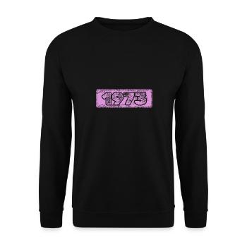 Figure 1973 - Sweat-shirt Unisexe - noir - Devant - Alina (178cm) & Michal (187cm)