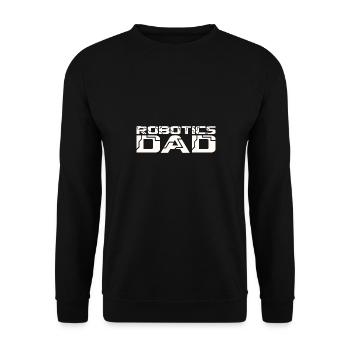 Father Men Build Robot Droid Builder Robotics Dad - Unisex Sweatshirt - black - Front - Alina (178cm) & Michal (187cm)