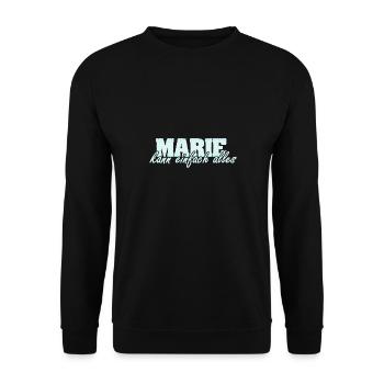 Marie - Unisex Pullover - Schwarz - Vorne - Alina (178cm) & Michal (187cm)