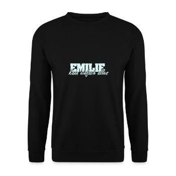 Emilie - Unisex Sweatshirt - black - Front - Alina (178cm) & Michal (187cm)