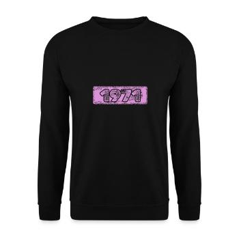 1971 - Unisex Pullover - Schwarz - Vorne - Alina (178cm) & Michal (187cm)